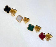 Sterling Silver 925 Clover Earrings and Necklace