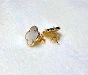 Sterling Silver 925 Clover Earrings and Necklace