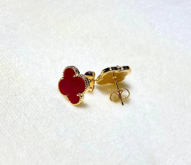 Sterling Silver 925 Clover Earrings and Necklace