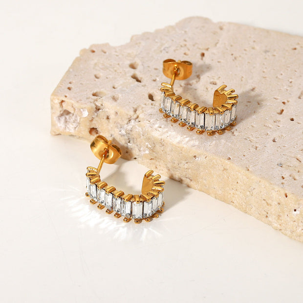 The Kadpul CZ Hoop Earrings