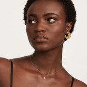Twist-Rope Zirconia-Embellished Hoop Earrings